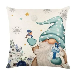 Leinen Kissenbezug mit Weihnachtsbuchstaben-Print - Weihnachtsdekoration