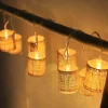 Leinenlaternen-Lichterketten – dekorative Lichterkette für den Außenbereich