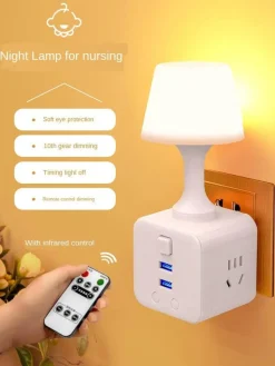 Leuchtendes Nachtlicht mit Fernbedienung – im Dunkeln leuchtende Schlafzimmerlampe