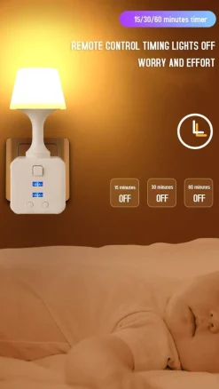 Leuchtendes Nachtlicht mit Fernbedienung – im Dunkeln leuchtende Schlafzimmerlampe