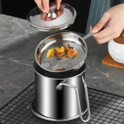 Ölfiltertopf aus Edelstahl – Speiseölsiebbehälter