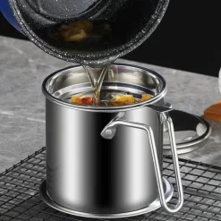 Ölfiltertopf aus Edelstahl – Speiseölsiebbehälter