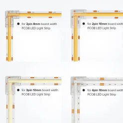 L-förmiger LED-Streifenverbinder - Transparenter Lichtstreifenverbinder