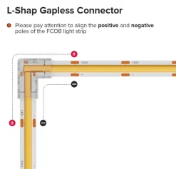 L-förmiger LED-Streifenverbinder - Transparenter Lichtstreifenverbinder
