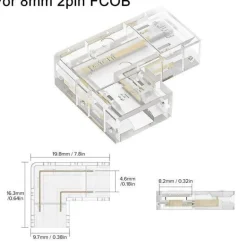 L-förmiger LED-Streifenverbinder - Transparenter Lichtstreifenverbinder