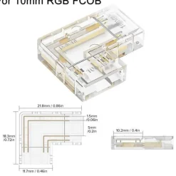 L-förmiger LED-Streifenverbinder - Transparenter Lichtstreifenverbinder