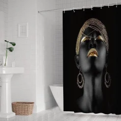 Liberianisches Mädchen Duschvorhang - Lebendiges Badezimmerdekor
