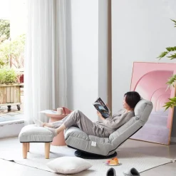 Liegender Bodensessel mit Ottomane – Multifunktionaler Lounge-Sitz