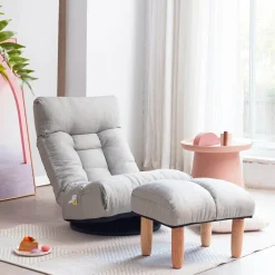 Liegender Bodensessel mit Ottomane – Multifunktionaler Lounge-Sitz