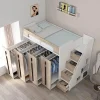Loft Bed with Pull-Out Cabinet - Space-Saving Solution