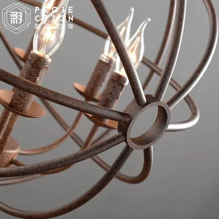 Loft Hanging Globe Iron Bird Cage Light - Modern Pendant Lamp