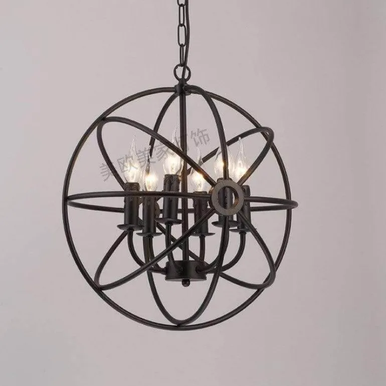 Loft Hanging Globe Iron Bird Cage Light - Modern Pendant Lamp
