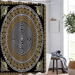 Louis XIV Duschvorhang - Luxuriöses französisches Barock-Badezimmerdekor