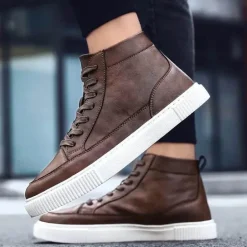 Lässige Lederstiefel für den Herbst - Frostschutz-Winterschuhe