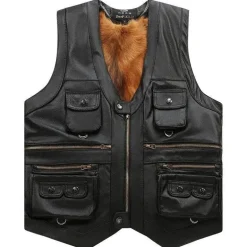 Lässige Reiseweste aus Leder – Stilvolle Abenteurerausrüstung
