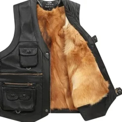 Lässige Reiseweste aus Leder – Stilvolle Abenteurerausrüstung
