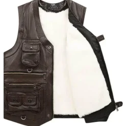 Lässige Reiseweste aus Leder – Stilvolle Abenteurerausrüstung
