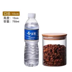 Luftdichte Vorratsgläser aus Bambusglas – Küchenorganizer