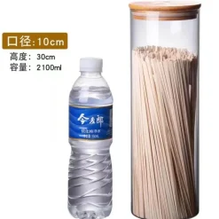 Luftdichte Vorratsgläser aus Bambusglas – Küchenorganizer