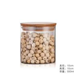 Luftdichte Vorratsgläser aus Bambusglas – Küchenorganizer