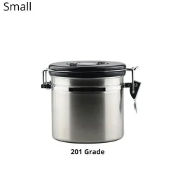 Luftdichter Kaffee-Aufbewahrungsbehälter aus Edelstahl mit CO2-Ventil – Frische-Keeper