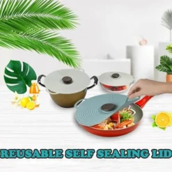 Luftdichter Silikondeckel für Lebensmittel – wiederverwendbarer, selbstdichtender Deckel