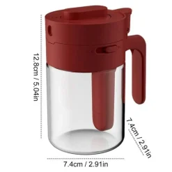 Luftdichtes Gewürzglas aus Glas mit Verschlusslöffel – Aufbewahrungsbehälter für die Küche