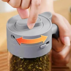 Luftdichtes Gewürzglas aus Glas mit Verschlusslöffel – Aufbewahrungsbehälter für die Küche