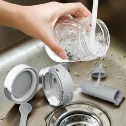 Luftdichtes Gewürzglas aus Glas mit Verschlusslöffel – Aufbewahrungsbehälter für die Küche