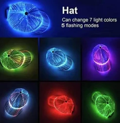 Luminight Light-Up Baseball Cap – Wiederaufladbare Glasfasermütze