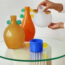 Lunava Pop Glass Vase – Colorful Sculptural Gradient Art Vase