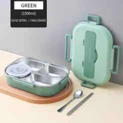 Lunchbox aus Edelstahl für Kinder – Bento-Box mit mehreren Fächern