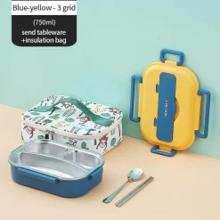 Lunchbox aus Edelstahl für Kinder – Bento-Box mit mehreren Fächern