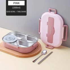 Lunchbox aus Edelstahl für Kinder – Bento-Box mit mehreren Fächern