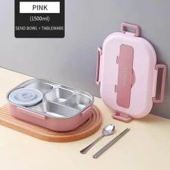 Lunchbox aus Edelstahl für Kinder – Bento-Box mit mehreren Fächern