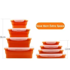 Lunchbox-Set aus Silikon – umweltfreundliche, tragbare Lebensmittelbehälter