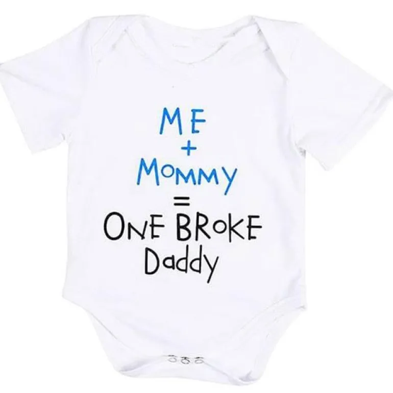 Lustige Neugeborenen-Babykleidung - ME Mommy Broke Daddy