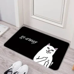 Lustige rutschfeste Fußmatte – waschbar „Please Go Away“ Willkommensmatte