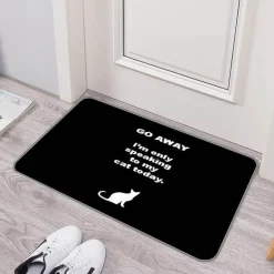 Lustige rutschfeste Fußmatte – waschbar „Please Go Away“ Willkommensmatte