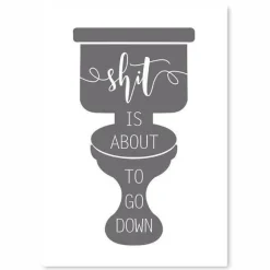 Lustige Toiletten-Leinwandkunst – humorvolle Badezimmerdekoration