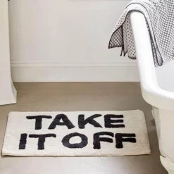 Lustiger nordischer Badezimmerteppich - Humorvoller Teppich