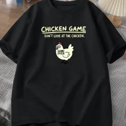 Lustiges Chicken Game T-Shirt - Schau nicht auf das Huhn T-Shirt