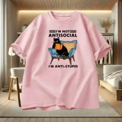 Lustiges T-Shirt „I Am Not Antisocial“ – humorvolles Social Statement T-Shirt