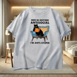 Lustiges T-Shirt „I Am Not Antisocial“ – humorvolles Social Statement T-Shirt