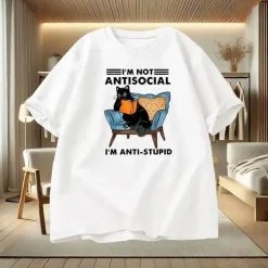 Lustiges T-Shirt „I Am Not Antisocial“ – humorvolles Social Statement T-Shirt