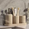 Luxe Sandstone Bathroom Set - Elegant Bath Accessories Collection