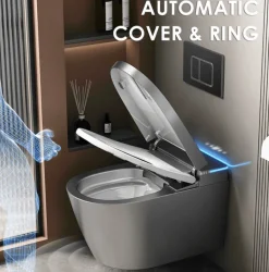 Luxuriöse, intelligente schwimmende Toilette – futuristische Badezimmer-Innovation