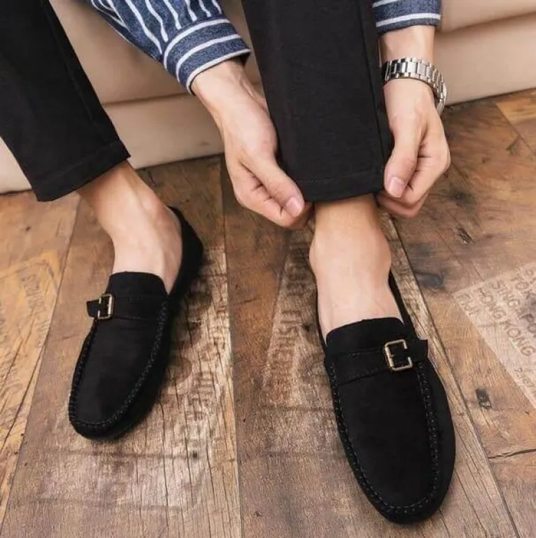 Luxuriöse Slip-On-Fahrerschuhe aus Wildleder für Herren