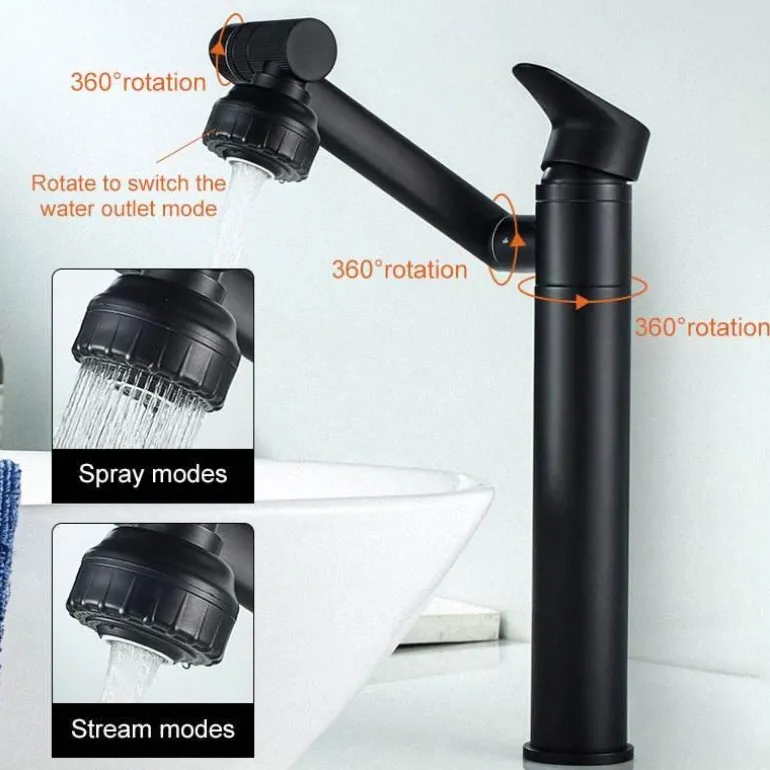 Luxuriöser drehbarer Wasserhahn – elegante Küchen- und Badezimmerarmatur