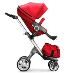 Luxuriöser High-End-Kinderwagen in Rot – High Landscape Design